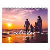 Gezinsfotokalender, bewerkbare aangepaste agenda kalender (Hoes)