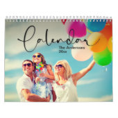 Gezinsfotokalender, bewerkbare aangepaste agenda kalender (Hoes)
