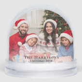 Gezinsfoto's Kerstmis Sneeuwbol (Voorkant)