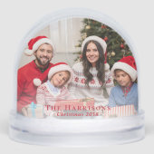 Gezinsfoto's Kerstmis Sneeuwbol (Voorkant)