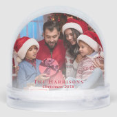 Gezinsfoto's Kerstmis Sneeuwbol (Achterkant)