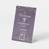 Gezinsgastlegant WIFI-wachtwoord voor zakelijk geb Reclamebord Met Voetstuk (Voorkant)