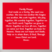 Gezinsgebed Poster (Voorkant)