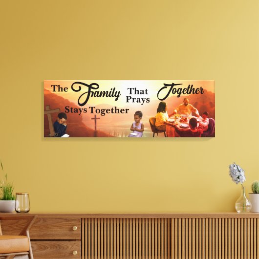 Gezinsgebeden Canvas Afdruk (Insitu (Woonkamer))