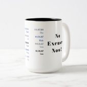 Gezinsgeboortedatum lijst koffie Mok (Voorkant rechts)