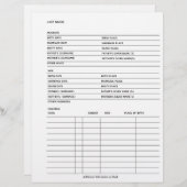 Gezinsgegevens Genealogie Fillable Form Sjabloon (Voorkant / Achterkant)