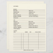 Gezinsgegevens Genealogie Fillable Form Sjabloon (Voorkant / Achterkant)