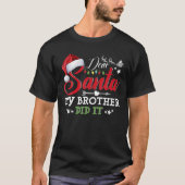 Gezinsgrappige kerstman Mijn broer heeft het Chris T-shirt (Voorkant)