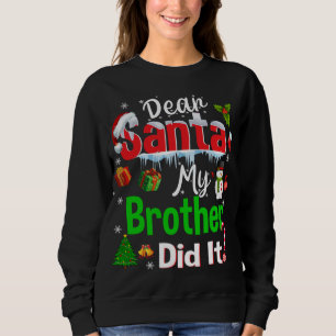 Gezinsgrappige kerstman Mijn broer heeft het Chris Trui