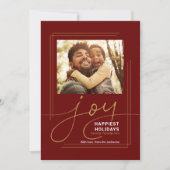 Gezinsgroeten Fotoscript met kerstmis Feestdagenkaart (Voorkant)