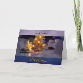 Gezinsgroeten naar het seizoen feestdagen kaart