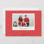 Gezinshandtekening Gift Wrapped Borders Foto Lijst Feestdagenkaart (Achterkant)