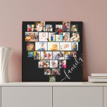 Gezinshart gevormd fotocollage klein vierkant canvas afdruk<br><div class="desc">Creëer je eigen hart gevormd Foto Collage met 29 van je favoriete foto's en selfies. Het fotomalplaatje is opstelling voor u om uw afbeeldingen toe te voegen die in rijen van links naar rechts werken. De collage omvat een verscheidenheid van landschap, portret en vierkante vormen om u overvloed van opties...</div>