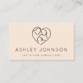Gezinshart Logo Borstvoeding Deskundige borstvoedi Visitekaartje (Voorkant)