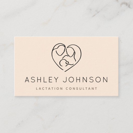 Gezinshart Logo Borstvoeding Deskundige borstvoedi Visitekaartje (Voorkant)