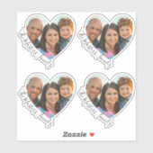 Gezinshartfoto Elegant Sweet Script Sticker (Vel)