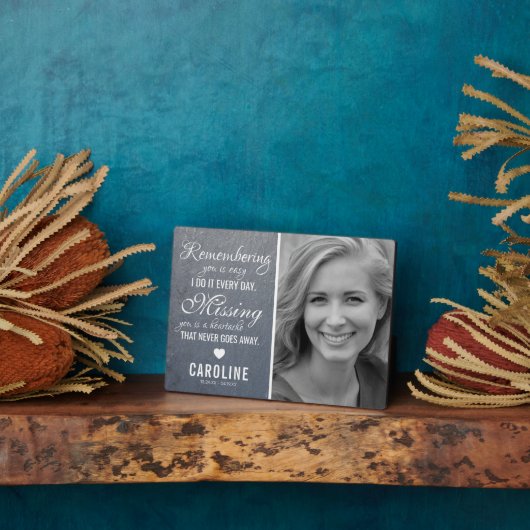 Gezinsherdenking | Fotoherdenking Fotoplaat (Zijkant)