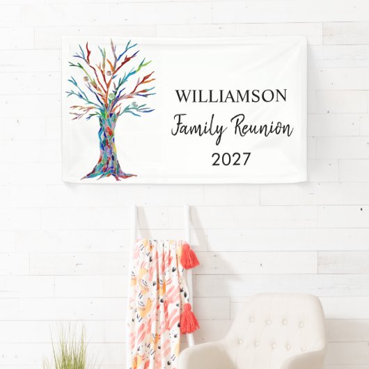 gezinshereniger gezinsherenigingsboombanner spandoek (Insitu)