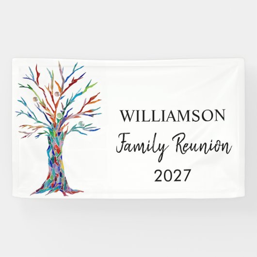 gezinshereniger gezinsherenigingsboombanner spandoek (Horizontaal)