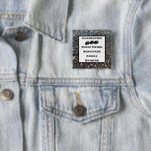 Gezinshereniging 100 jaar oude feestdag vierkante button 5,1 cm (In situ)