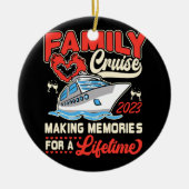 Gezinshereniging 2023 voor cruiseschepen keramisch ornament (Voorkant)
