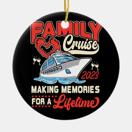 Gezinshereniging 2023 voor cruiseschepen keramisch ornament (Voorkant)