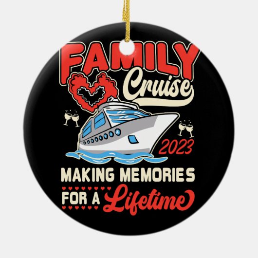 Gezinshereniging 2023 voor cruiseschepen keramisch ornament (Achterkant)