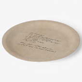 Gezinshereniging Aangepast gezinsherenigingsrecept Papieren Bordje (Gekanteld)