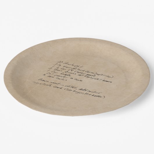 Gezinshereniging Aangepast gezinsherenigingsrecept Papieren Bordje (Gekanteld)