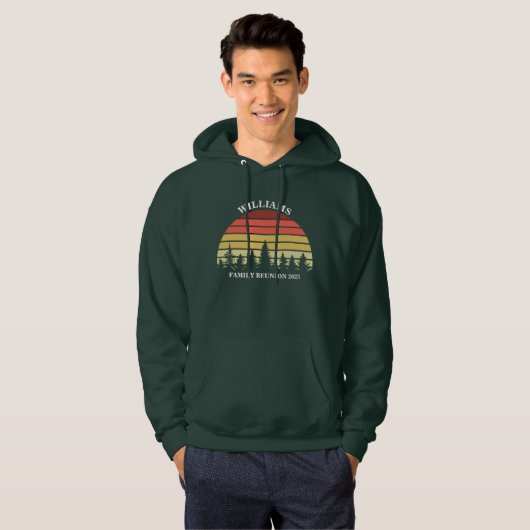 Gezinshereniging Aangepaste Camping Trip Sunset Fo Hoodie (Voorkant volledig)
