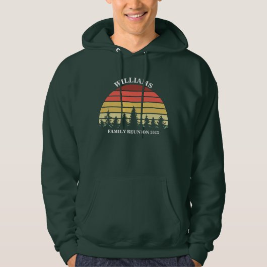 Gezinshereniging Aangepaste Camping Trip Sunset Fo Hoodie (Voorkant)