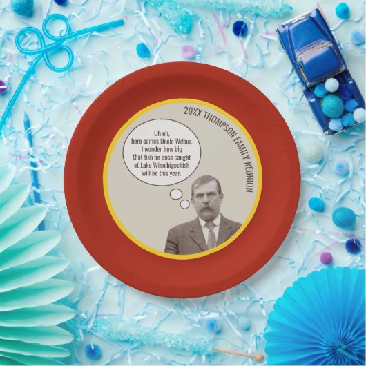 gezinshereniging | Aangepaste Grappige  Foto Papieren Bordje (Feest)