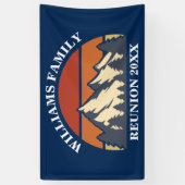 Gezinshereniging Aangepaste Natuur - Sunset Party Spandoek (Verticaal)