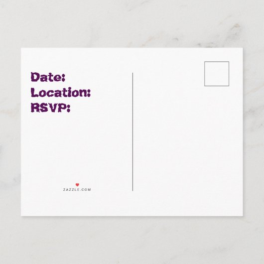 Gezinshereniging Aankondiging Colorful Letter T (Achterkant)