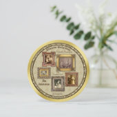 Gezinshereniging Antiek fotoframes Gold Collage Kaart (Staand voorkant)