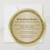 Gezinshereniging Antiek fotoframes Gold Collage Kaart (Achterkant)