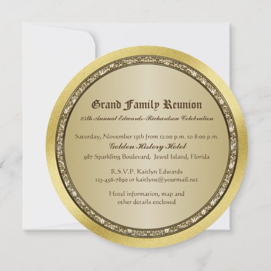 Gezinshereniging Antiek fotoframes Gold Collage Kaart (Achterkant)