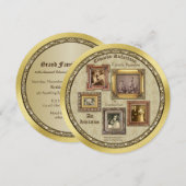 Gezinshereniging Antiek fotoframes Gold Collage Kaart (Voorkant / Achterkant)