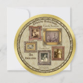 Gezinshereniging Antiek fotoframes Gold Collage Kaart (Voorkant)