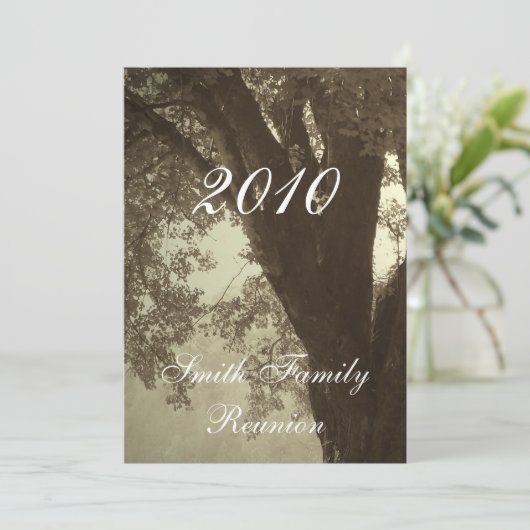 Gezinshereniging..Antiek Sepia Tone Kaart (Staand voorkant)