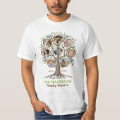 Gezinshereniging Boom Foto Collage Aangepast LT T-shirt (Voorkant)