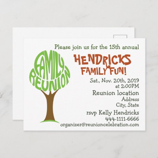 Gezinshereniging Briefkaart (Voorkant / Achterkant)