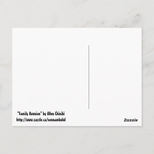 Gezinshereniging Briefkaart (Achterkant)