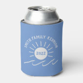 Gezinshereniging - Buiten - Zon bij Beach of Lake  Blikjeskoeler (Blikje Voorkant)