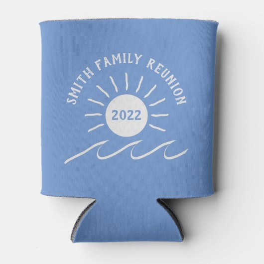 Gezinshereniging - Buiten - Zon bij Beach of Lake  Blikjeskoeler (Voorkant)