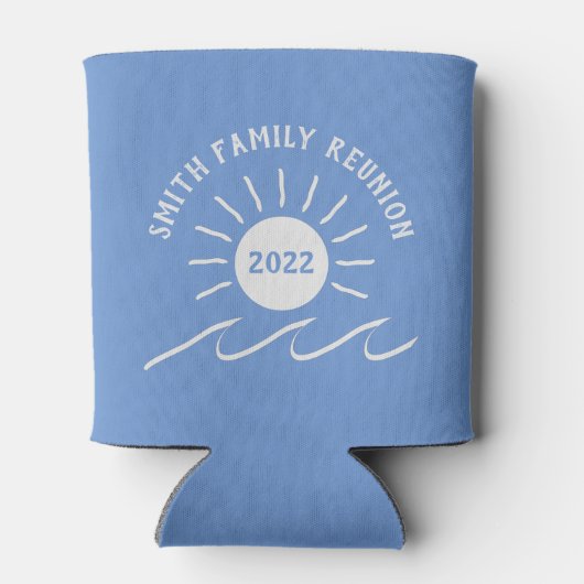 Gezinshereniging - Buiten - Zon bij Beach of Lake  Blikjeskoeler (Achterkant)