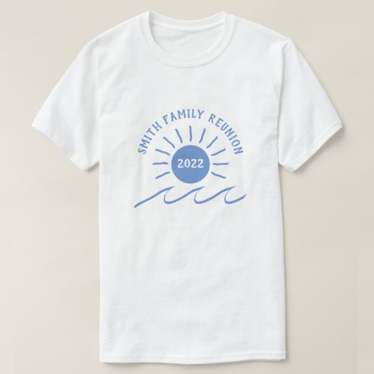 Gezinshereniging - Buiten - Zon bij Beach of Lake  T-shirt (Design voorkant)