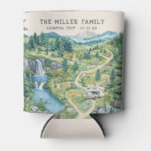 Gezinshereniging Camping Road Trip Personated Blikjeskoeler (Voorkant)