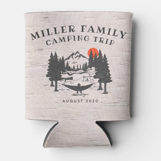 Gezinshereniging Camping Road Trip Personated Blikjeskoeler (Voorkant)