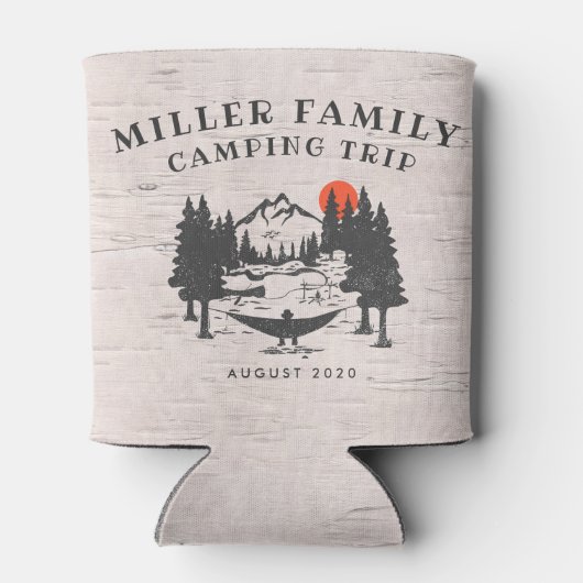 Gezinshereniging Camping Road Trip Personated Blikjeskoeler (Achterkant)